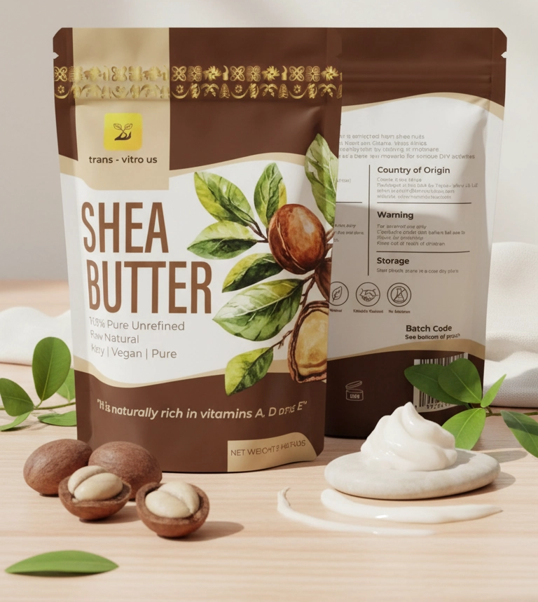 Trans-Vitro Raw Unrefined Shea Butter – 100% Natural, Ghana-Made – 16 oz