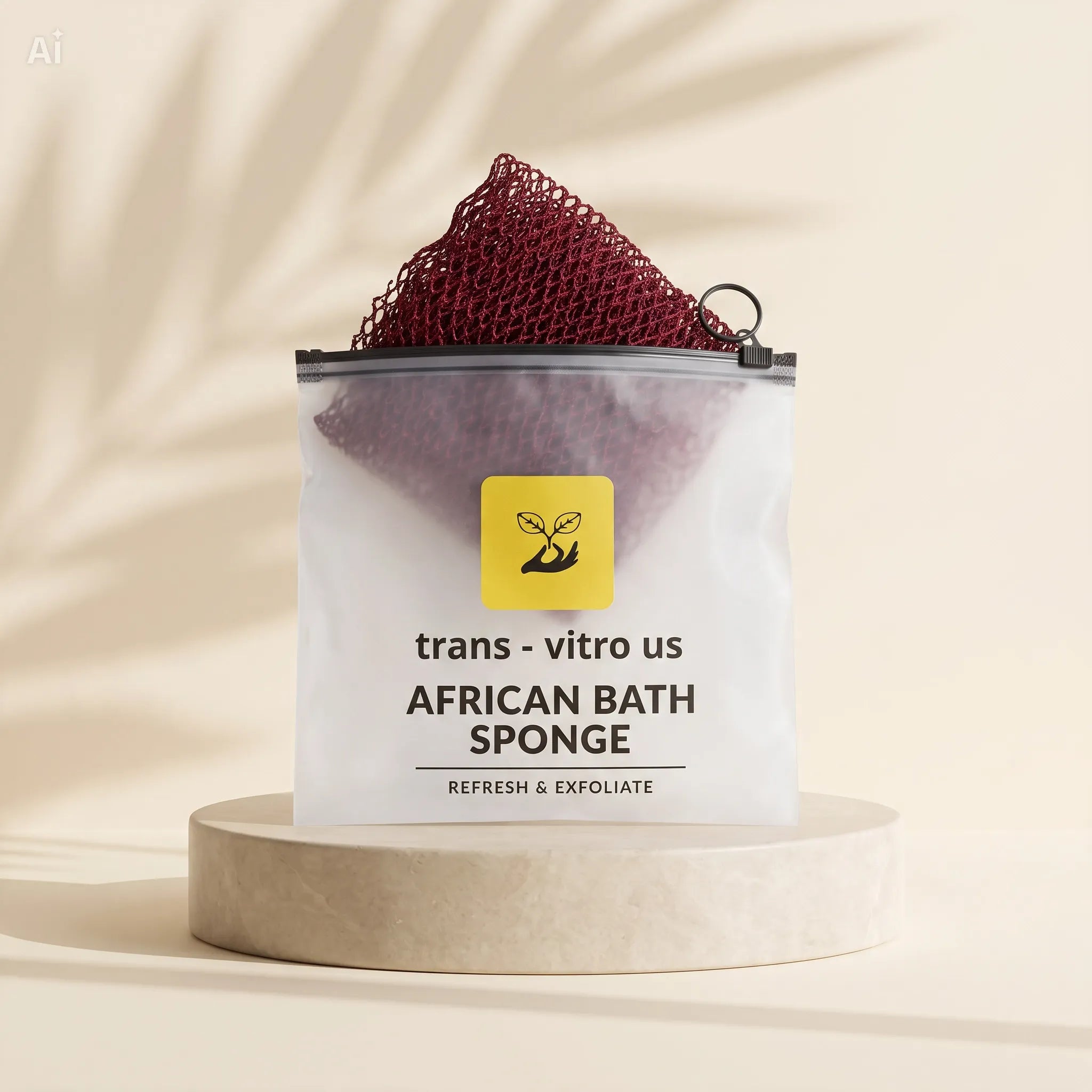Trans-Vitro African Net Exfoliating Bath Sponge with Bag – Full Body Scrub – 85cm