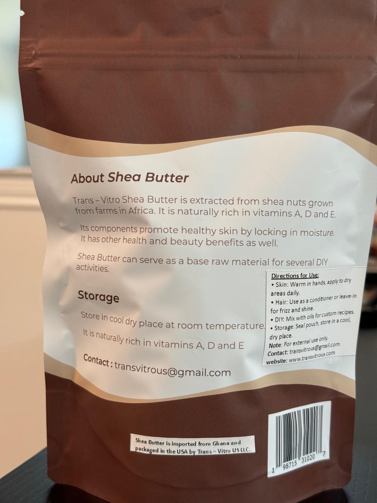 Shea Butter - Raw, Unrefined, 100% Natural 1 lb (16 oz)