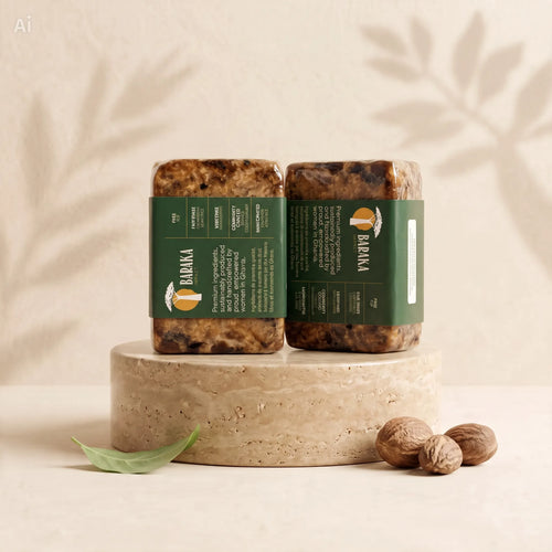 Aloe Vera African Black Soap with Trans-Vitro Shea Butter – Handmade in Ghana – 5 oz, Pack of 2