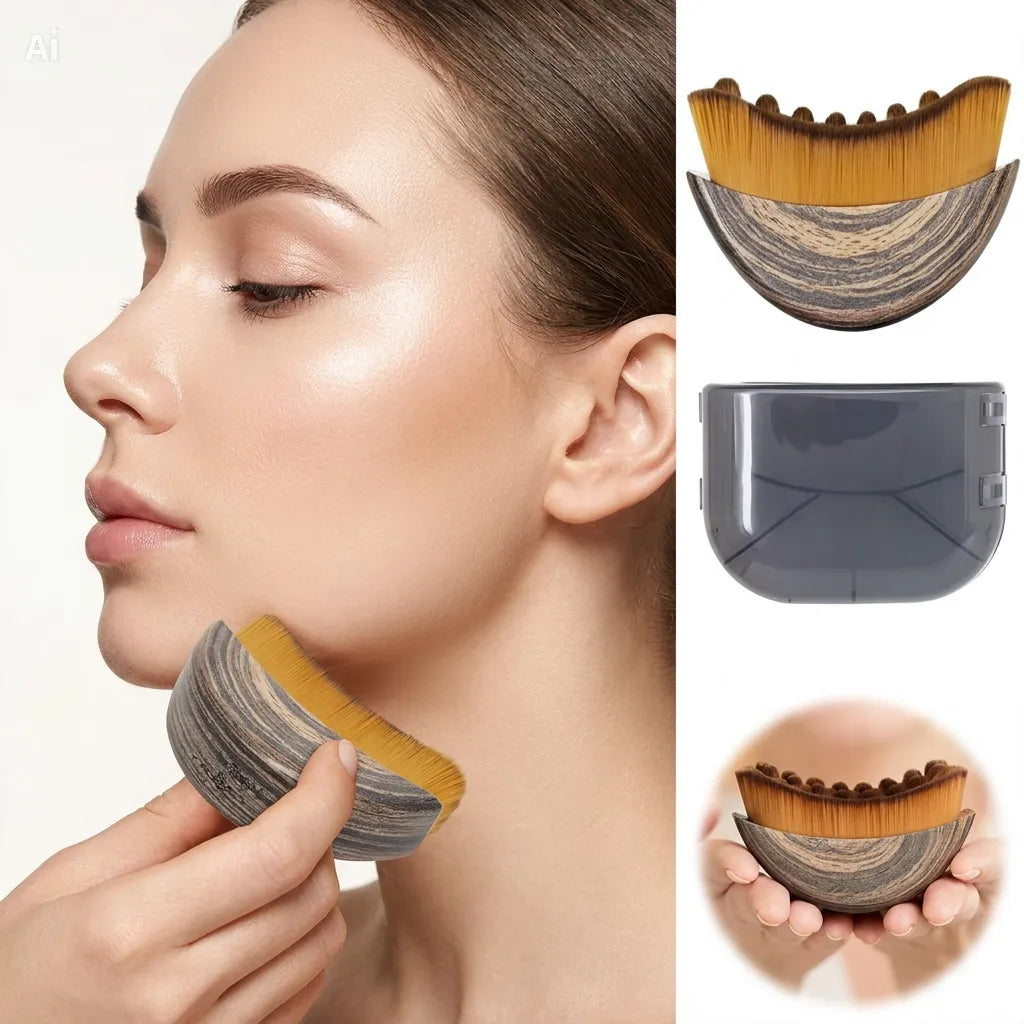 Lymphatic Contour Handheld Oval Face Kneading Massager Beige