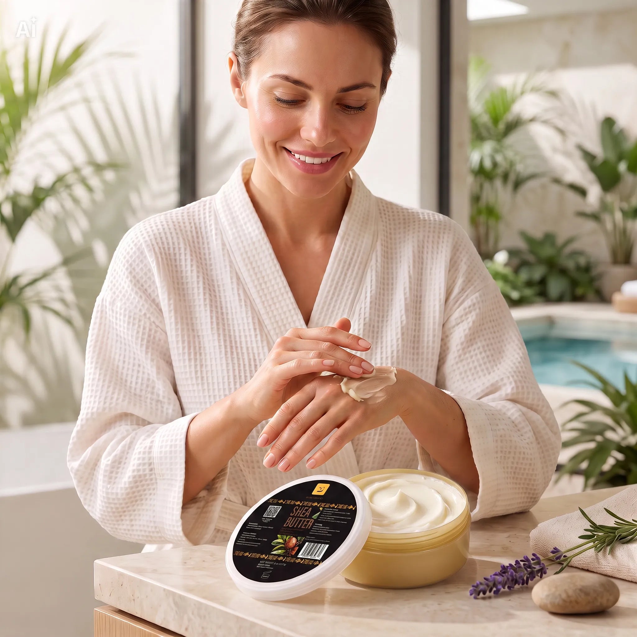 Trans-Vitro Raw Unrefined Shea Butter – 100% Natural, Ghana-Made – 8 oz